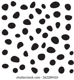 Dalmatian dog black and white dots pattern. svg
