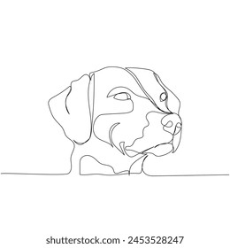 Dalmatian, dog breed, companion dog one line art. Continuous line drawing of friend, dog, doggy, friendship, care, pet, animal, family, canine.