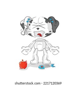 the dalmatian dog burp mascot. cartoon vector