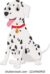 Dalmatian dog cartoon isolated on white