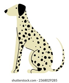 dalmatian dog design vector isolated