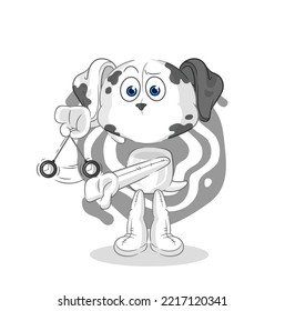 the dalmatian dog hypnotizing cartoon. cartoon mascot vector