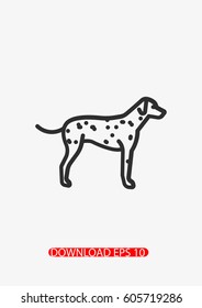 Dalmatian dog icon, Vector