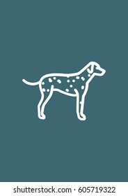Dalmatian dog icon, Vector