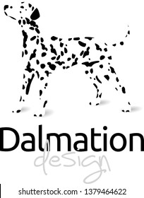 Dalmatian Dog Logo Design Vector