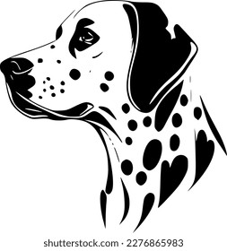 Dalmatian dog | Minimalist and Simple Silhouette - Vector illustration