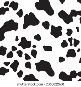 Dalmatian Dog Pattern Background. Abstract Animal Skin Print Design. Flat Vector Illustration.