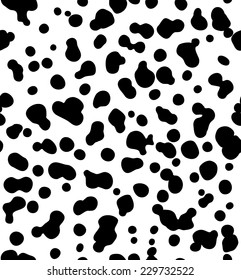 Dalmatian dog seamless pattern. Or cow skin texture.