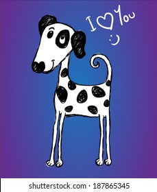 Dalmatian dog vector design / t-shirt graphics