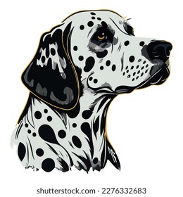 Dalmatian Flat Icon Isolated On White Background