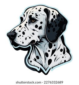 Dalmatian Flat Icon Isolated On White Background