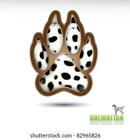 Dalmatian footprint button