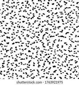 Dalmatian Fun Pattern Animal Blot. Seamless Paint Texture. White Fluid Cow. Black Animal Splash. Dirty Spray Vector Blot. African Print Calf. Giraffe Blotter Graffiti Dog. Seamless Ink Splatter.