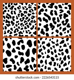 El patrón dálmata pintado a mano sin costura. El animal leopardo desfiló un fondo interminable. Textura de grunge orgánico vectorial estilizada.
