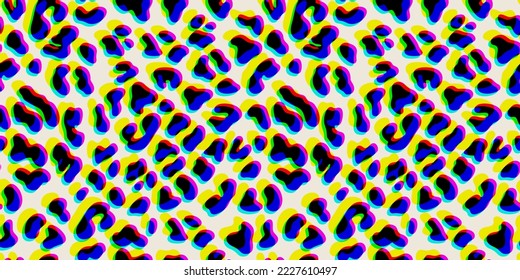 Dalmatian hand painted seamless pattern. Leopard animal skinspotted endless background. Stylized vector organic grunge texture.