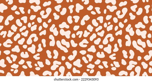 Dalmatian hand painted seamless pattern. Leopard animal skinspotted endless background. Stylized vector organic grunge texture.