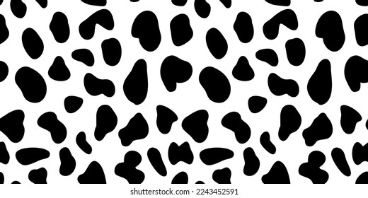 El patrón dálmata pintado a mano sin costura. El animal leopardo desfiló un fondo interminable. Textura de grunge orgánico vectorial estilizada.