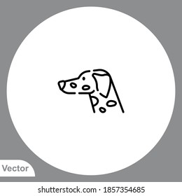 Dalmatian icon sign vector,Symbol, logo illustration for web and mobile