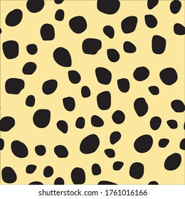 Dalmatian Ink Texture. Simple Blot. Black Water Ink. Vector Color. African Paint Blob. Beige Animal Polka. Seamless Dot Monochrome. Dirty Blot. Graffiti Fur Cheetah Texture. Polkadot Print Pattern