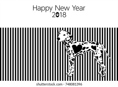 Dalmatian new year card