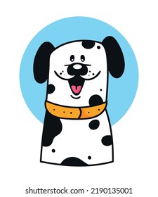 dalmatian with orange necklace pet