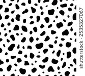 Dalmatian print pattern vector. Abstract dalmatian spots background.