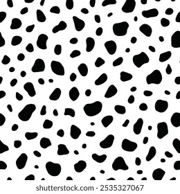 Dalmatian print pattern vector. Abstract dalmatian spots background.