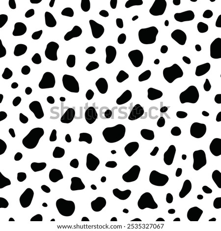 Dalmatian print pattern vector. Abstract dalmatian spots background.