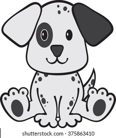Dalmatian - Puppy - Vector Illustration 