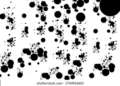 Dalmatian seamless pattern. Horizontal background, black chaotic spots highlighted on white.