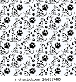 Dalmatian Seamless Vector Pattern Design