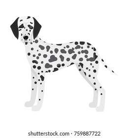 Dalmatian, single icon in cartoon style.Dalmatian bitmap,raster symbol stock illustration web.