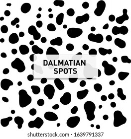 Dalmatian spots. Seamless Dalmatian spots for print design. White background.  Animal spots, Seamless pattern svg 