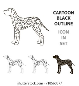 Dalmatian vector icon in cartoon style for web