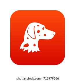 Dalmatians dog icon digital red for any design isolated on white vector illustration