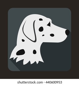 Dalmatians dog icon, flat style