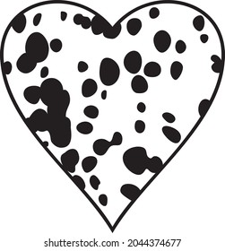 Dalmatians spots heart layered design