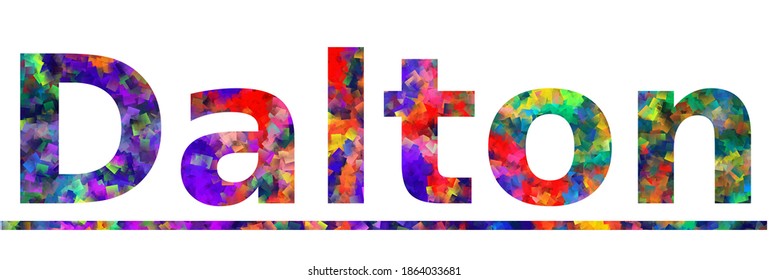 Dalton. Colorful typography text banner. Vector the word dalton georgia design. Can be used to logo, card, poster, heading and title