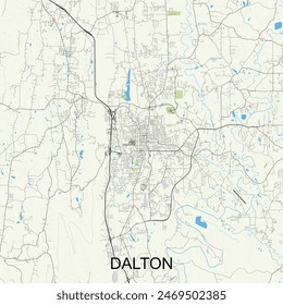 Dalton, Georgia, Estados Unidos mapa de arte de póster