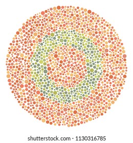 Daltonism Ishihara Test Red and Green Upper Letter O