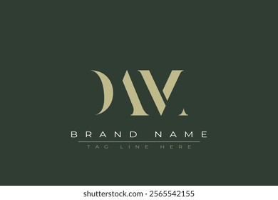 DAM abstract letter logo design. This logo is designed by three abstract letters.