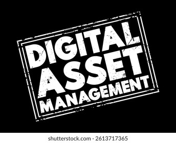 DAM Digital Asset Management - business process and an information management technology, acronym text concept stamp
