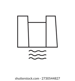 dam icon illustration eleemnt design