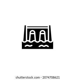 dam icon illustration vector graphic
