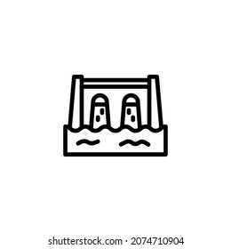 dam icon illustration vector graphic