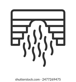 Dam icon or logo design isolated sign symbol vector illustration. Collection of high quality black line style vector icons suitable for designers, web developers, displays and websites