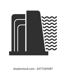 Dam icon or logo design isolated sign symbol vector illustration. Collection of high quality black line style vector icons suitable for designers, web developers, displays and websites
