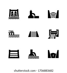 dam icon or logo isolated sign symbol vector illustration - Collection of high quality black style vector icons
