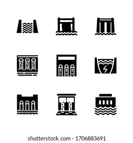 dam icon or logo isolated sign symbol vector illustration - Collection of high quality black style vector icons
