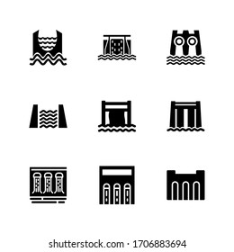 dam icon or logo isolated sign symbol vector illustration - Collection of high quality black style vector icons
